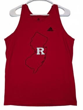 Adidas Rutgers Scarlet Knights Graphic Tank Top Sleeveless Mens Medium